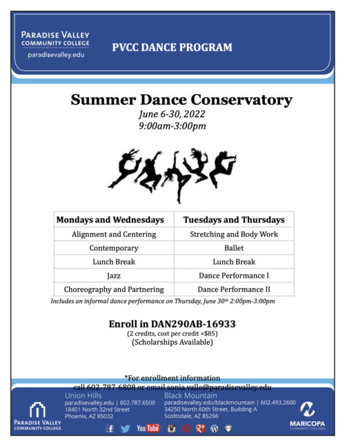PVCC Summer Dance Conservatory « Arizona Dance Coalition